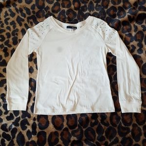 Girl's Cream Jeweled Shirt